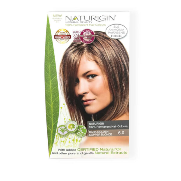 Naturigin Permanent Hair Colour Dark Golden Copper Blonde 6.0