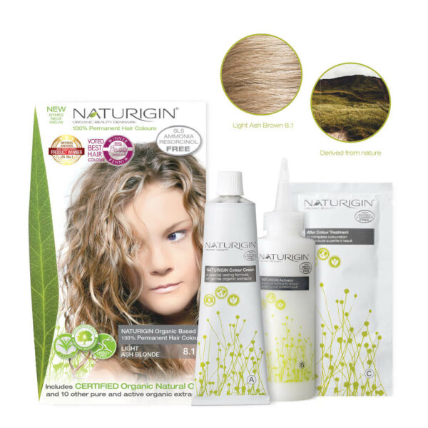 Naturigin Permanent Hair Colour Light Ash Blonde 8.1 Content