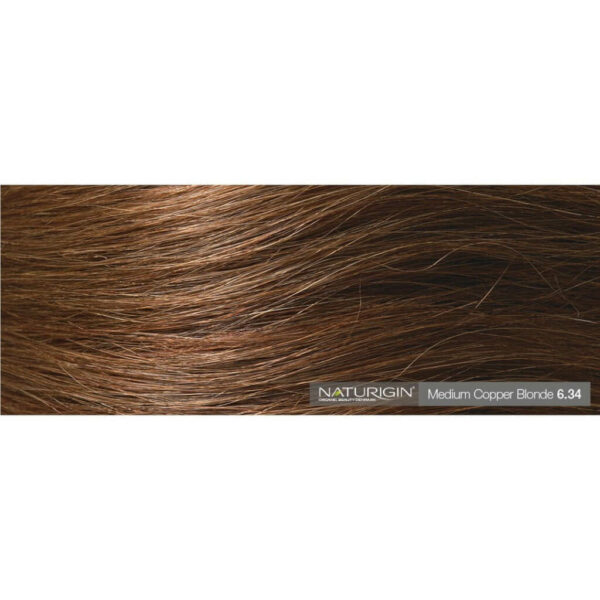Naturigin Permanent Hair Colour Medium Copper Blonde 6.34 Color on Hair