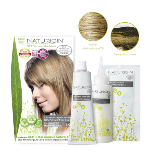 Naturigin Permanent Hair Colour Natural Medium Blonde 7.0 Content
