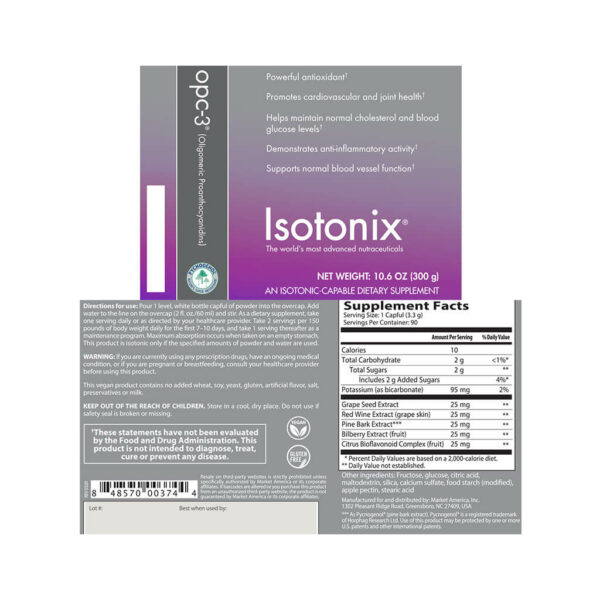 Isotonix OPC-3 Label