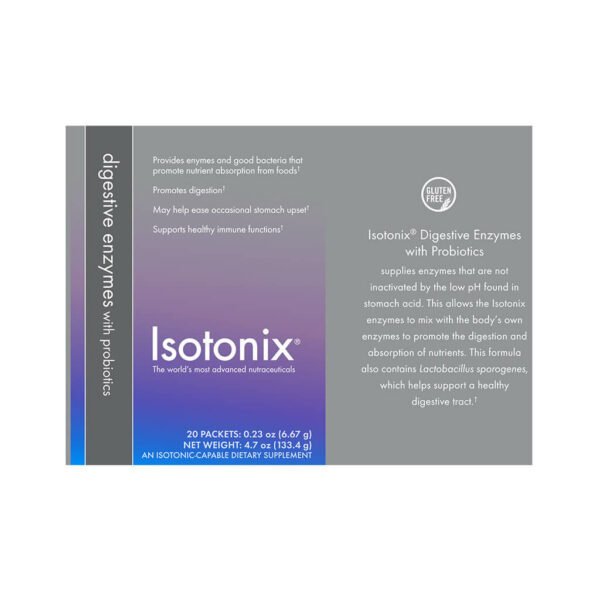 Isotonix Digestive Enzymes with Probiotics Packets Front Label