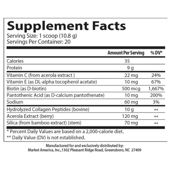 Pure Collagen Supplement Facts